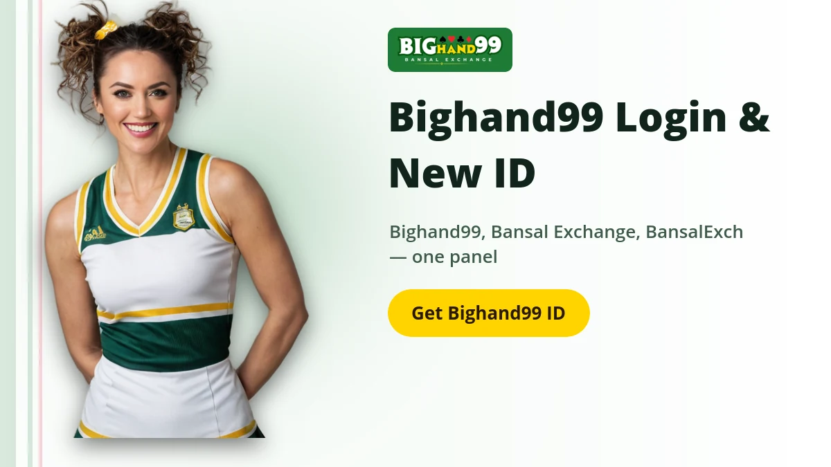 Bighand99 Login & New ID — Bighand99 banner: Bighand99, Bansal Exchange, BansalExch — one panel